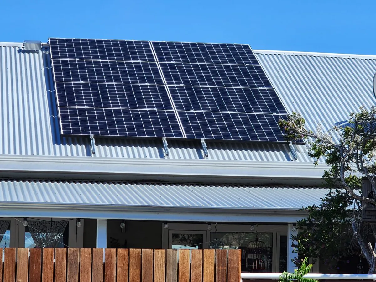 Solar panels are seen on a roof in Albany, Western Australia, on March 29, 2024. (Susan Mortimer/The Epoch Times)