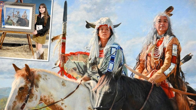 Texas Teen Wins Student Rodeo Painting Contest With Lakota Warriors—It Fetches $275,000 at Auction