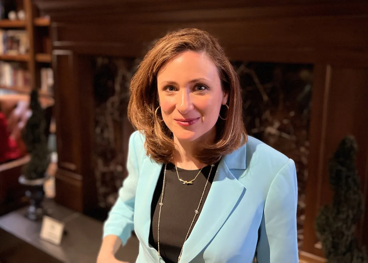 Abigail Shrier at a book-signing event hosted by the Lincoln Club in Newport Beach, Calif., on March 20, 2024. (Brad Jones/ The Epoch Times)