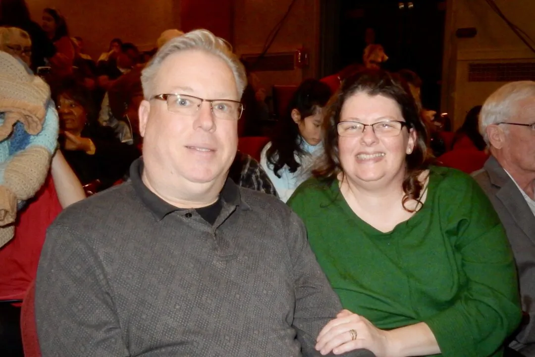 Brian and Nancy Heitzenroeder attended Shen Yun Performing Arts at the State Theatre New Brunswick in New Brunswick on March 30, 2024. (Weiyong Zhu/The Epoch Times)