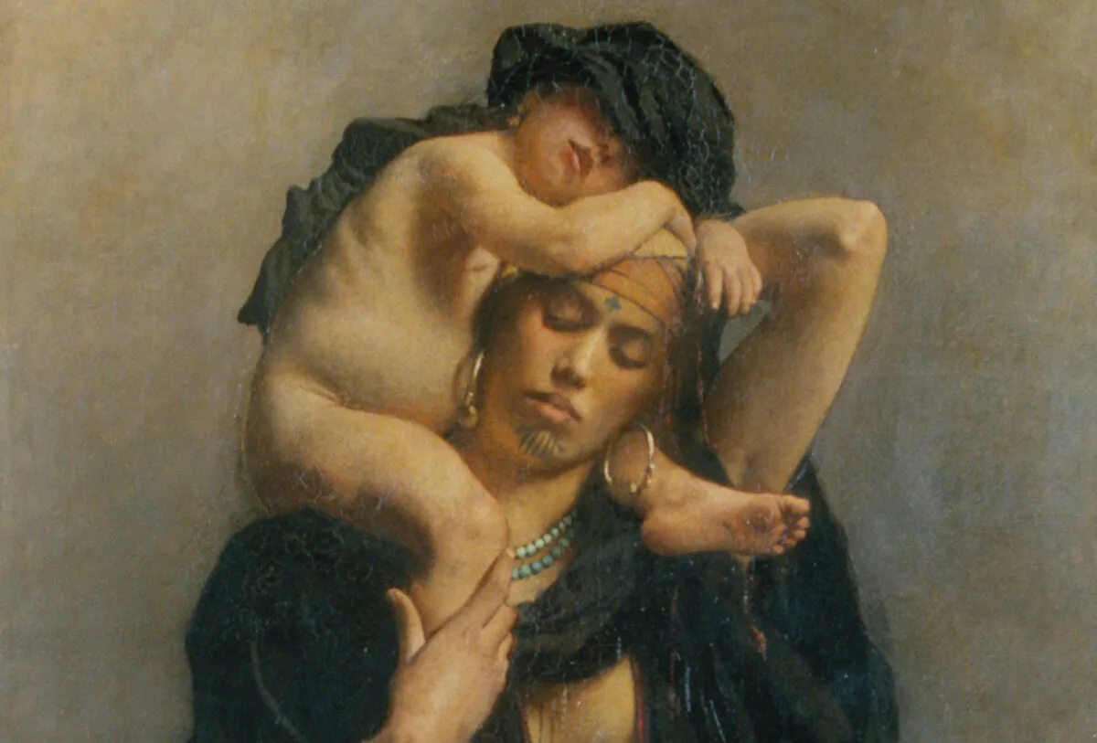 A detail from "An Egyptian Peasant Woman and Her Child," 1869–1870, by Léon Bonnat. (Public Domain)