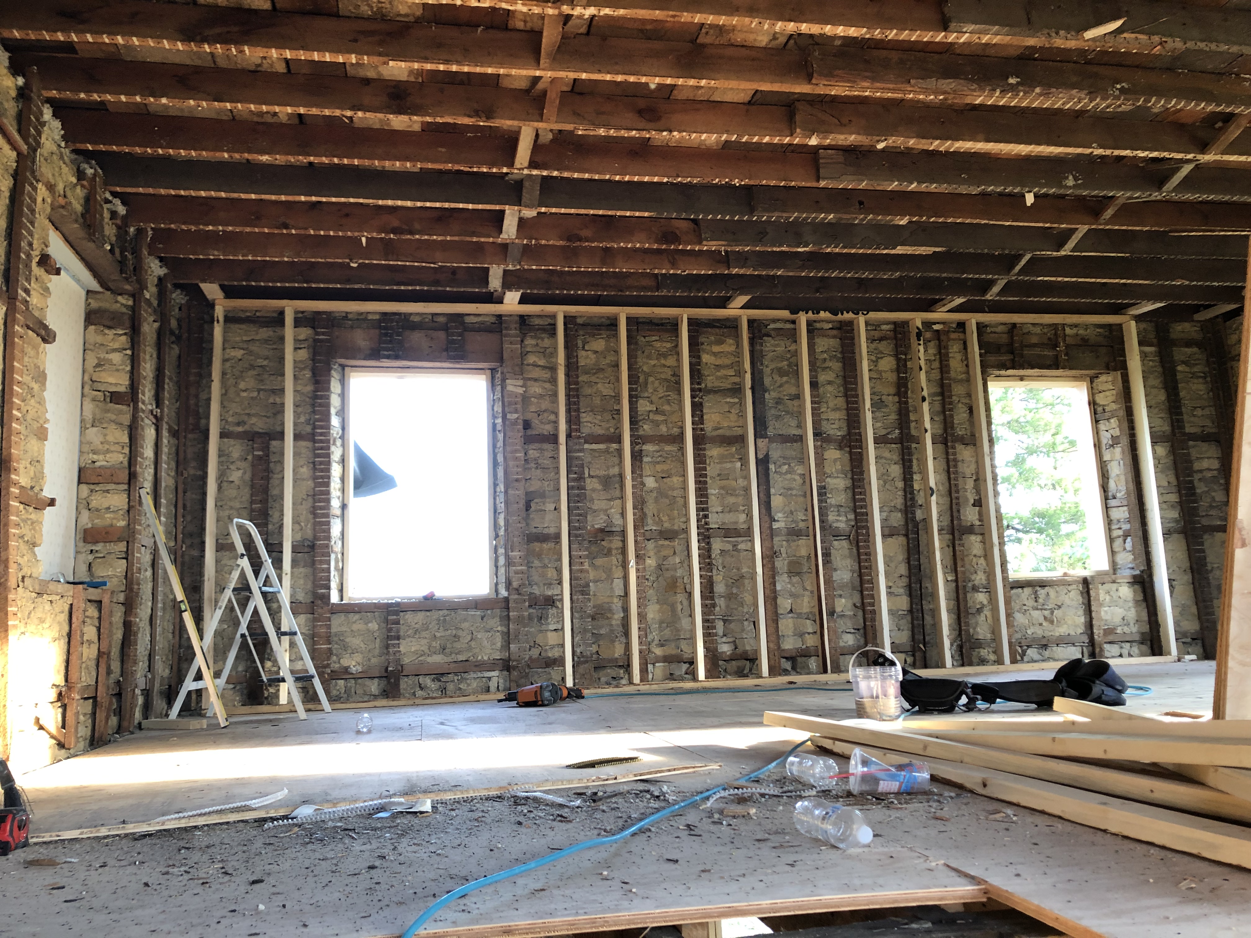 During the transformation of the house.