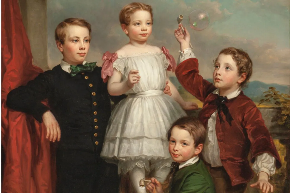 “Portrait of Children” by George Augustus Baker Jr.,1853. Oil on canvas. New York City, U.S. (Public Domain)
