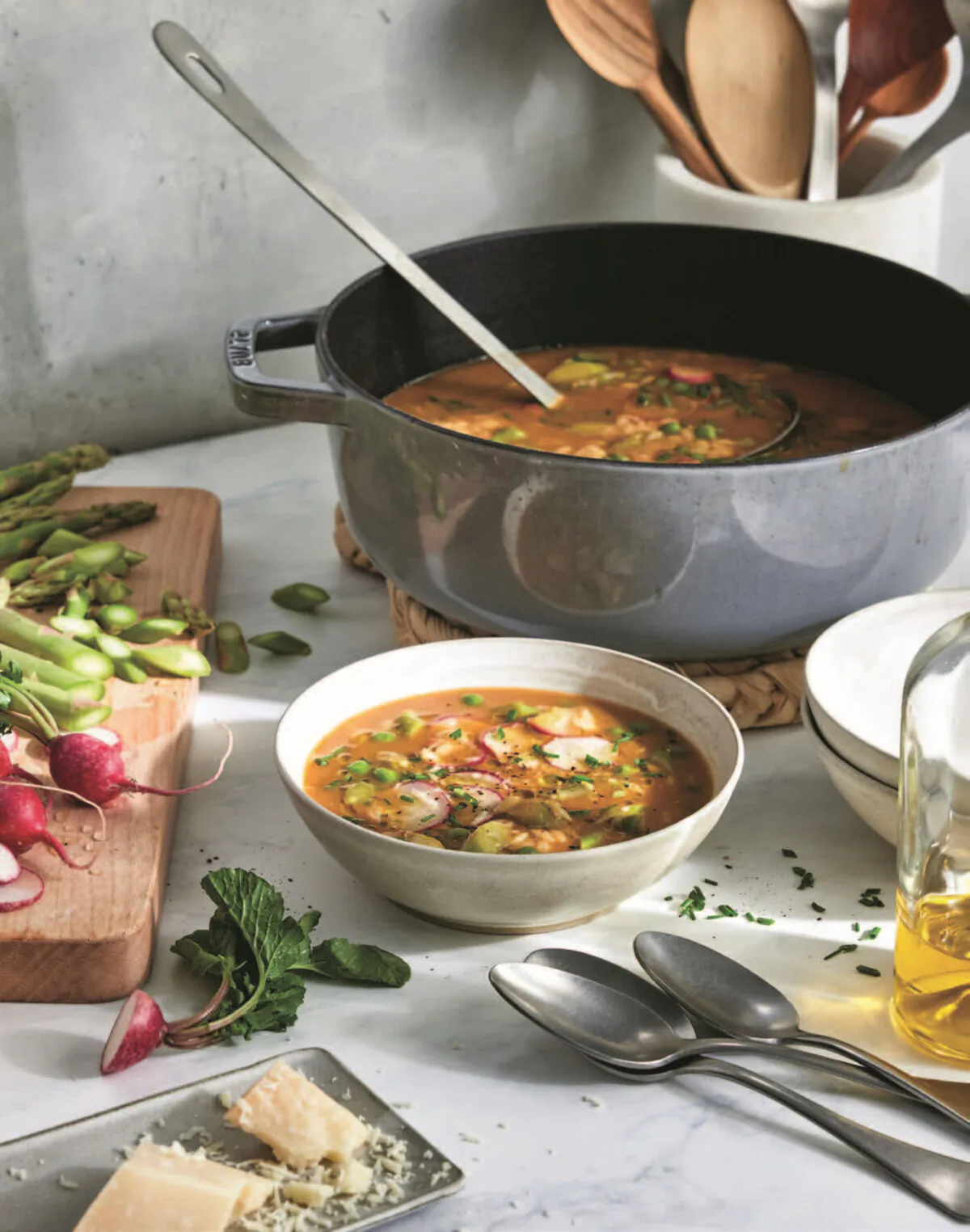 You can always buy good-quality stock at the grocery store to cut down on cook time. (Erin Scott/TNS)