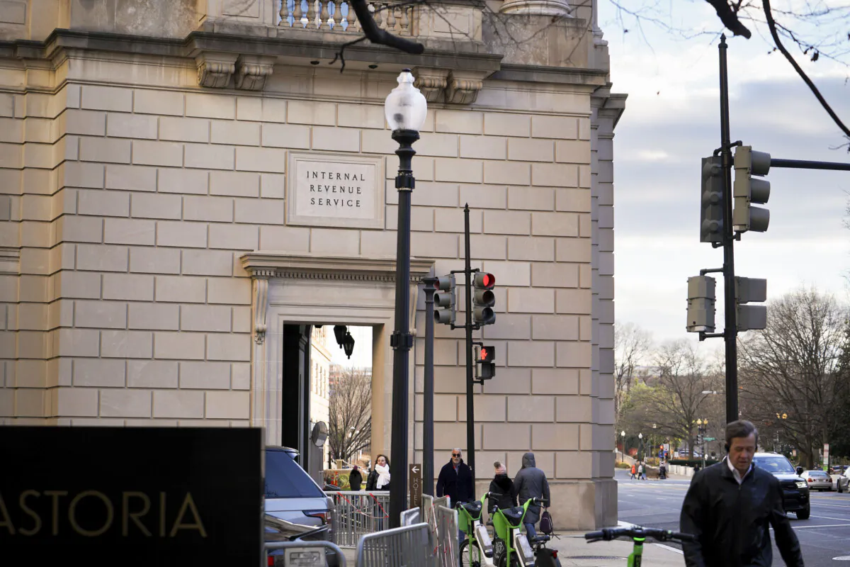 The Internal Revenue Service (IRS) building in Washington on Jan. 4, 2024. (Madalina Vasiliu/The Epoch Times)