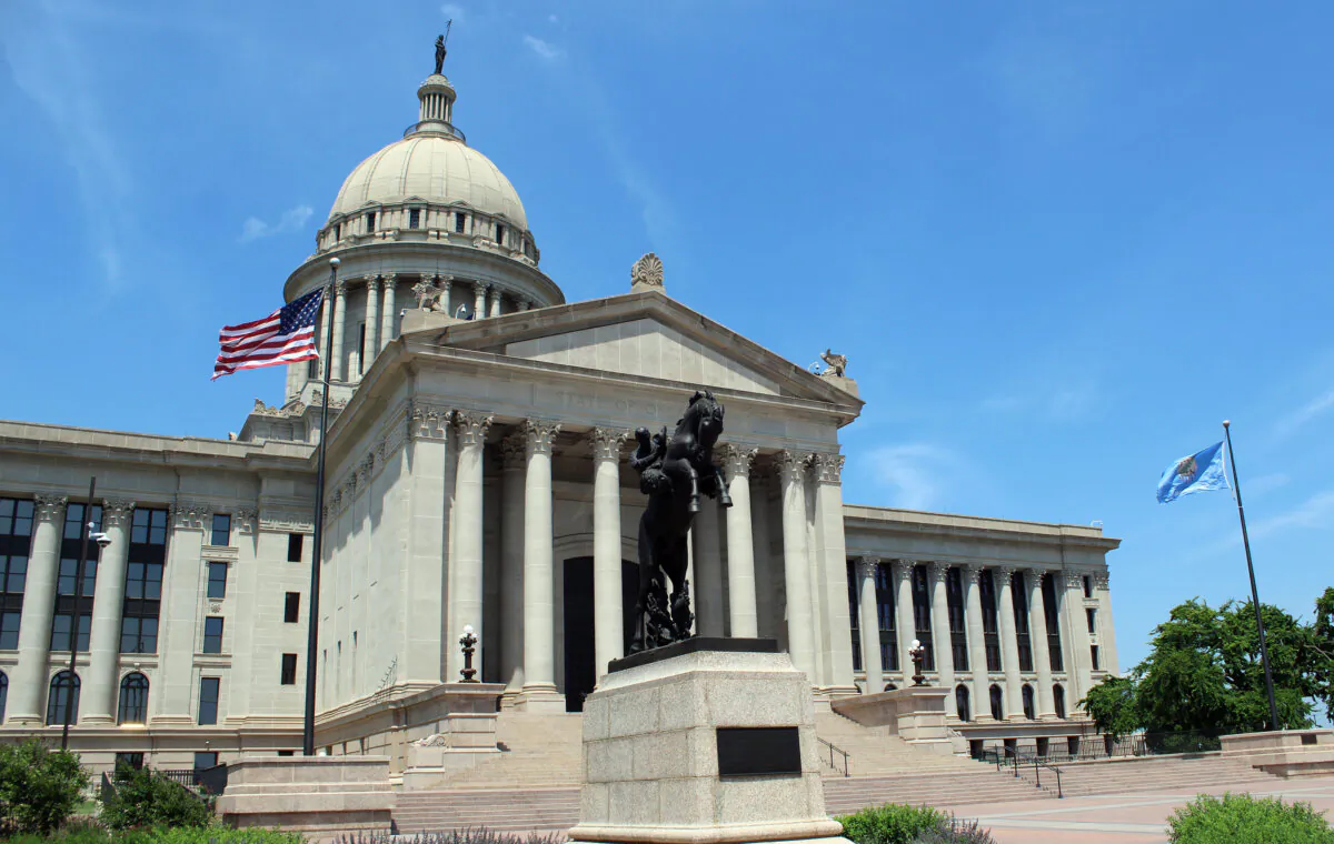 The state capitol of Oklahoma in Oklahoma City in May 2023. (Michael Clements/The Epoch Times)
