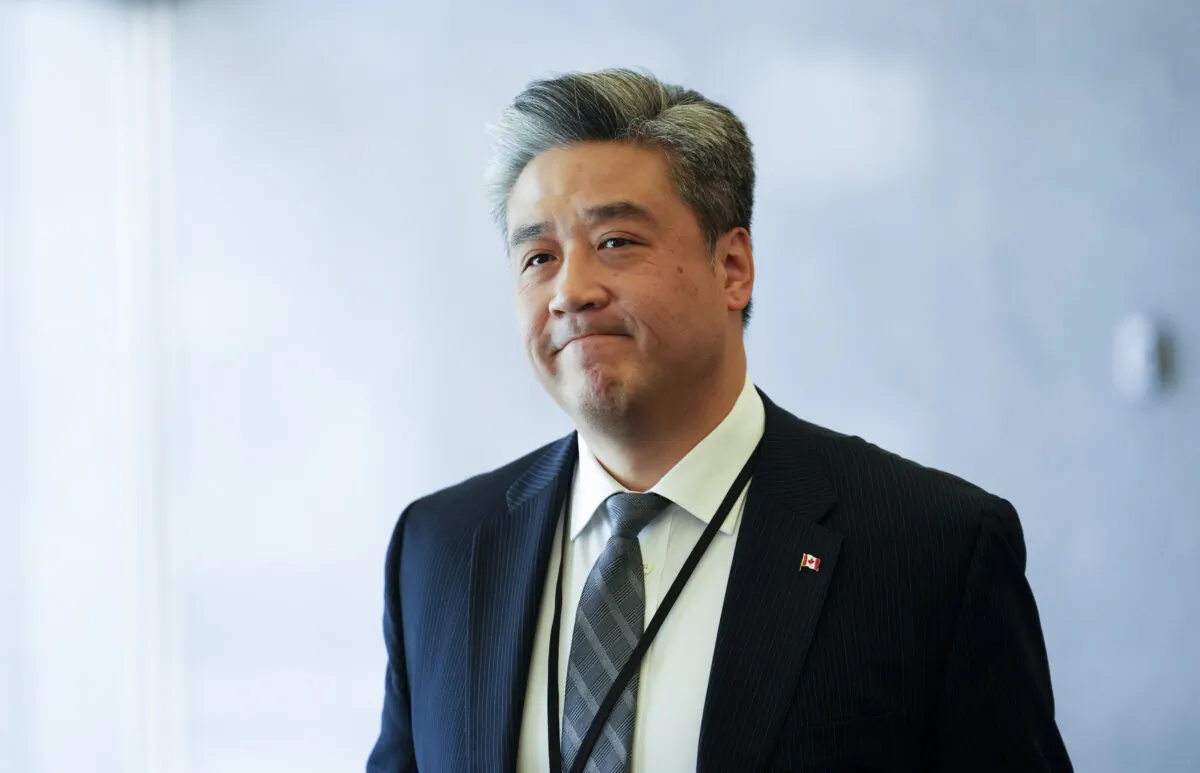 Han Dong arrives to appear as a witness at the Public Inquiry Into Foreign Interference in Federal Electoral Processes and Democratic Institutions in Ottawa on April 2, 2024. (The Canadian Press/Sean Kilpatrick)