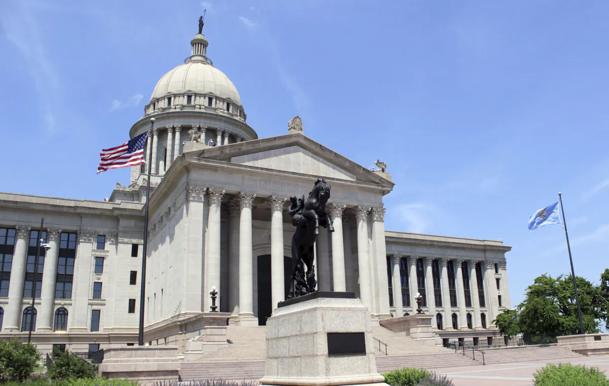 The state capitol of Oklahoma in Oklahoma City in May 2023. (Michael Clements/The Epoch Times)