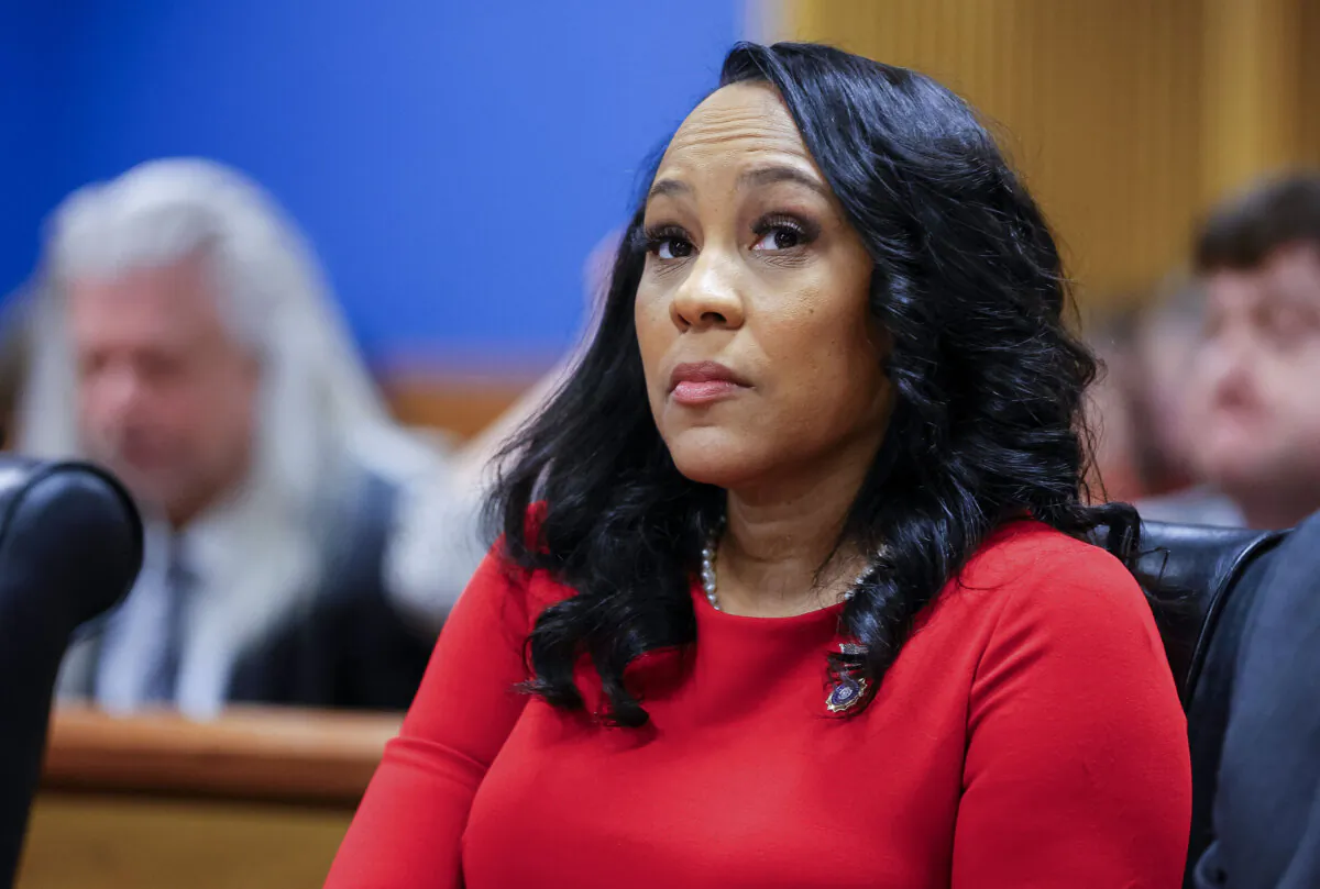 Fulton County District Attorney Fani Willis at the Fulton County Courthouse in Atlanta, Ga., on March 1, 2024. (Alex Slitz/AFP via Getty Images)