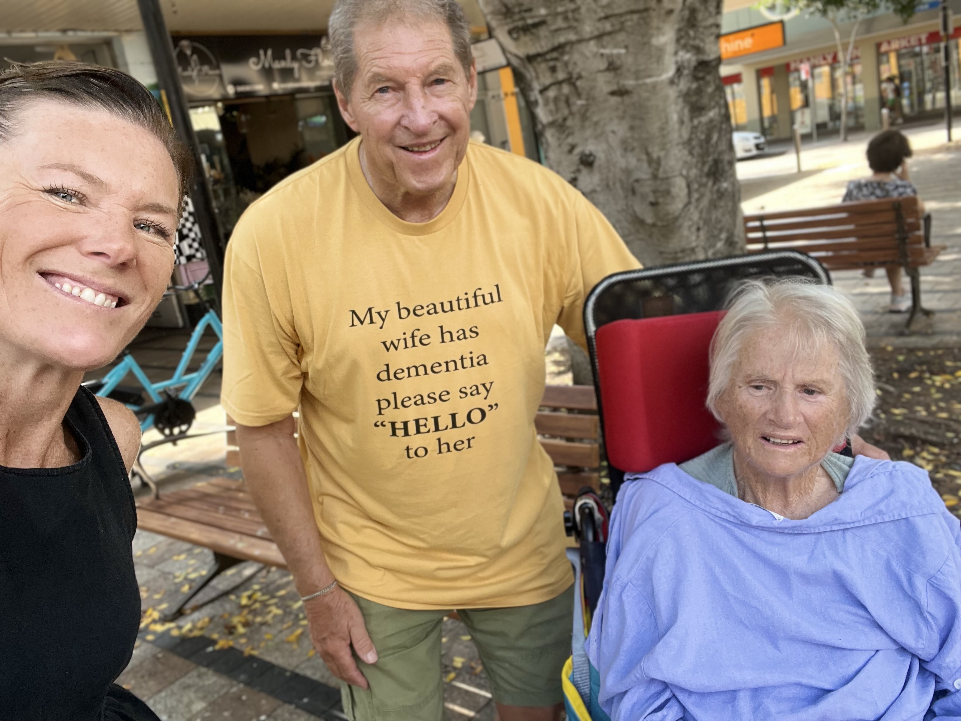 Ms. Stockwell with Jim and his wife. 