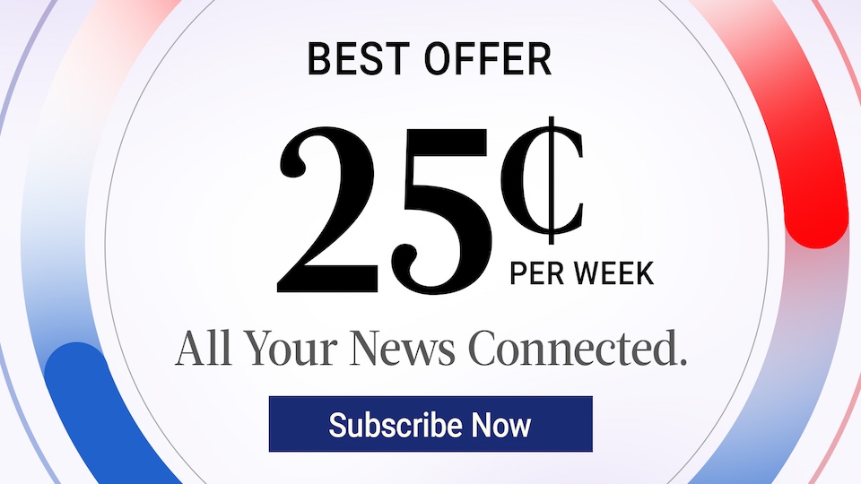 BEST OFFER: 25¢ per week!