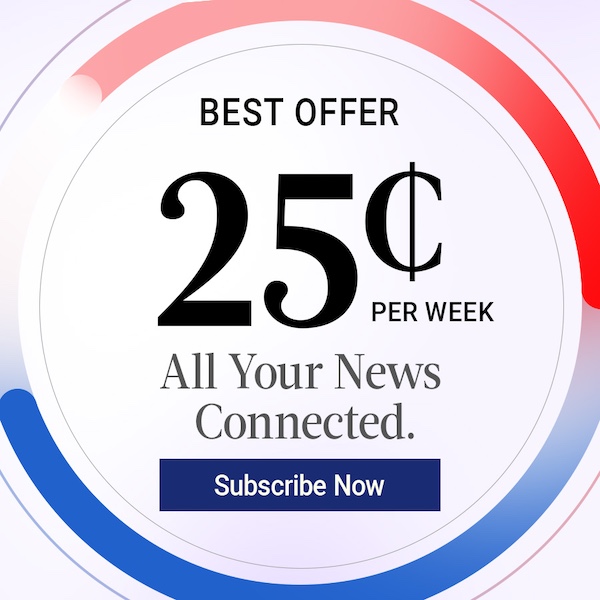 BEST OFFER: 25¢ per week!