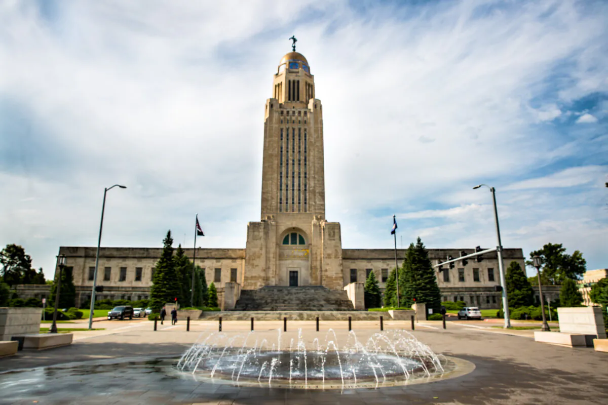 Nebraska State Capitol in Lincoln, Neb., on June 24, 2021. (Petr Svab/The Epoch Times)