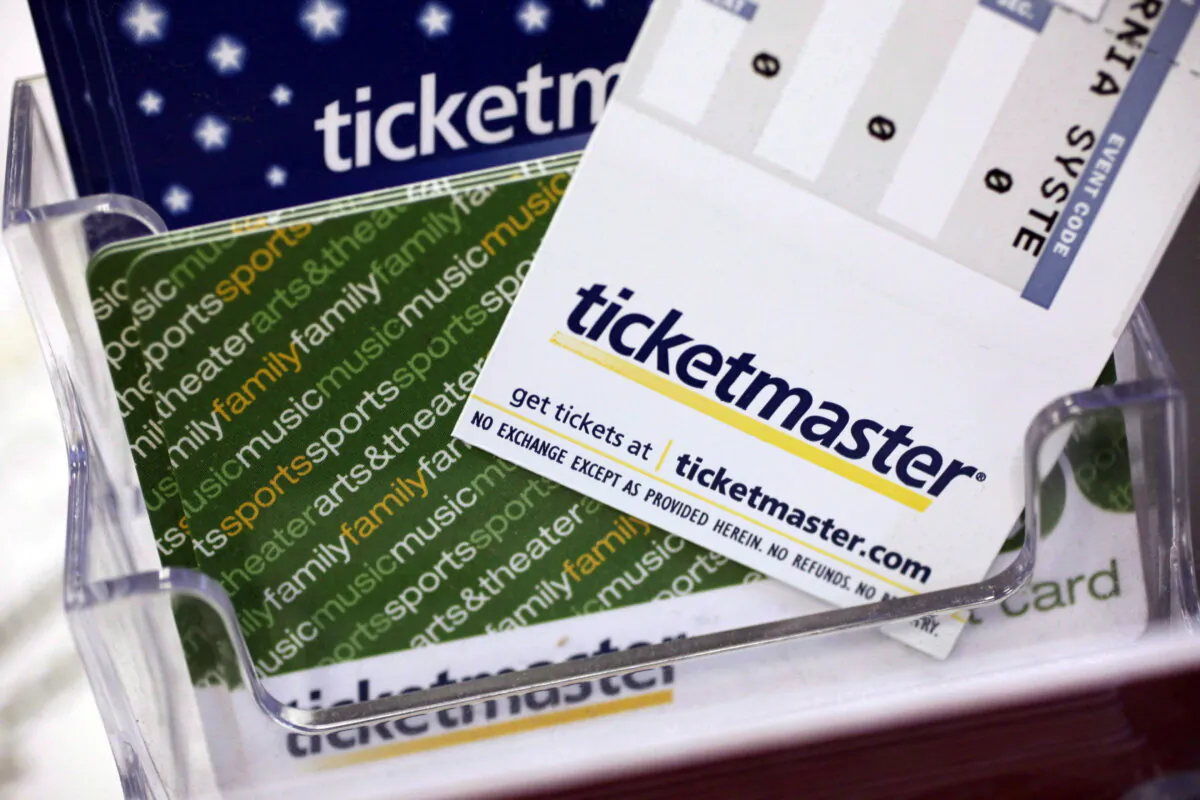 Ticketmaster tickets and gift cards are shown at a box office in San Jose, Calif., on May 11, 2009. (The Canadian Press/AP, Paul Sakuma)
