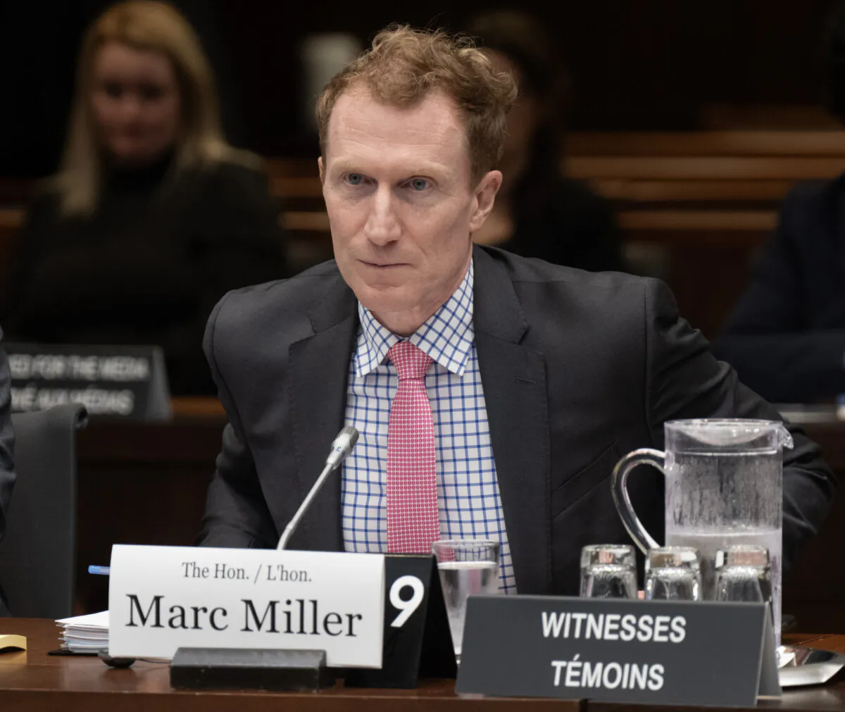 Immigration, Refugees and Citizenship Minister Marc Miller waits to appear before the Standing Committee on Citizenship and Immigration, in Ottawa, on Feb. 28, 2024. (The Canadian Press/Adrian Wyld)