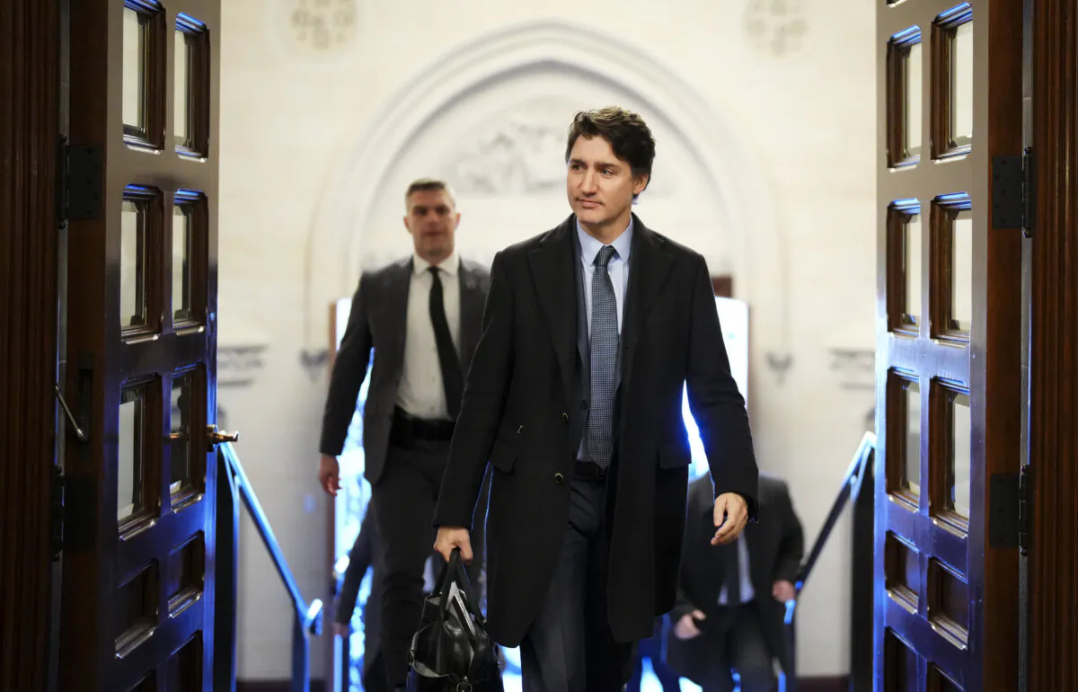 Prime Minister Justin Trudeau arrives at Parliament Hill in Ottawa on March 20, 2024. (The Canadian Press/Sean Kilpatrick)
