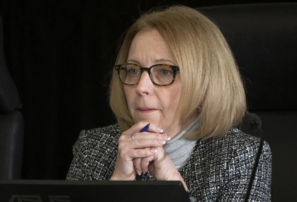 Deputy Clerk of the Privy Council Nathalie Drouin
appears as a witness at the Public Order Emergency Commission in Ottawa on Nov. 18, 2022. (The Canadian Press/Adrian Wyld)