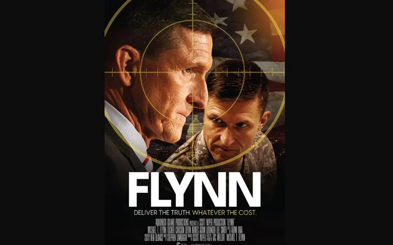 Movie poster for the documentary "Flynn—Deliver the Truth. Whatever the Cost." (AMDC Films)