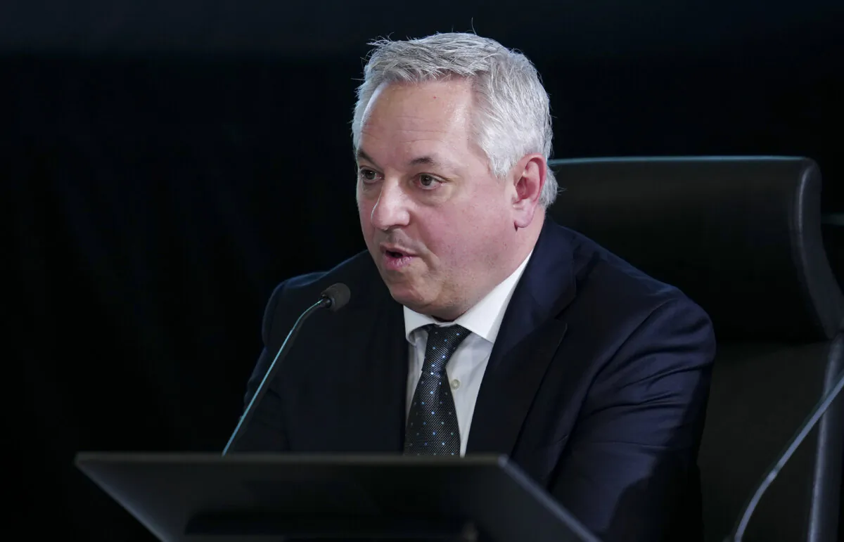CSIS Director David Vigneault appears as a witness at the Public Inquiry Into Foreign Interference in Federal Electoral Processes and Democratic Institutions in Ottawa on April 4, 2024. (The Canadian Press/Sean Kilpatrick)