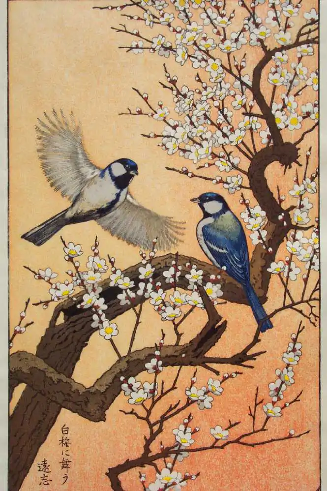 “Birds of the Seasons - Spring,” by Toshi Yoshida. (Public domain)

