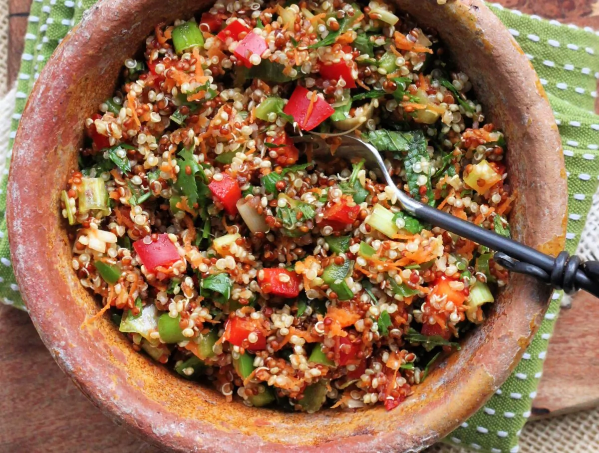 This salad looks to the Southwest for flavor, fragrance, and chile heat. (Lynda Balslev for Tastefood)