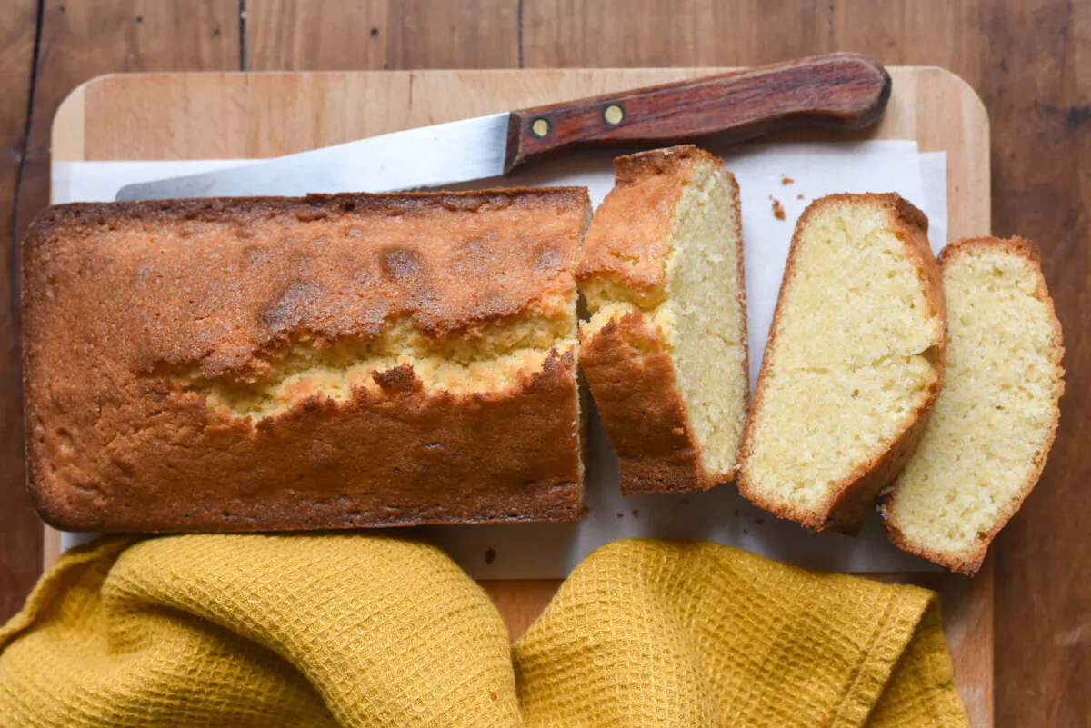 This pound cake has a moist, slightly dense crumb and delightful buttery undertones. (Audrey Le Goff)