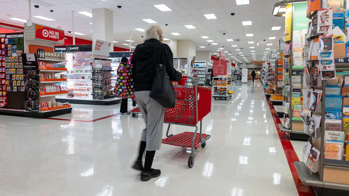 People shop at a Target store on Sept. 28, 2023, in New York City. (Photo by Spencer Platt/Getty Images)