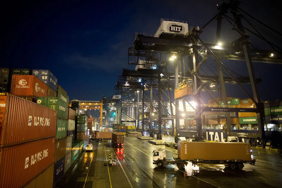 A view across the Kwai Chung Container Terminal in Hong Kong on March 28, 2013. (Lam Yik Fei/Getty Images)