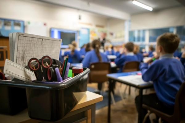 File photo of school children during class at a primary school in the UK on Nov. 27, 2019. (Danny Lawson/PA Wire)