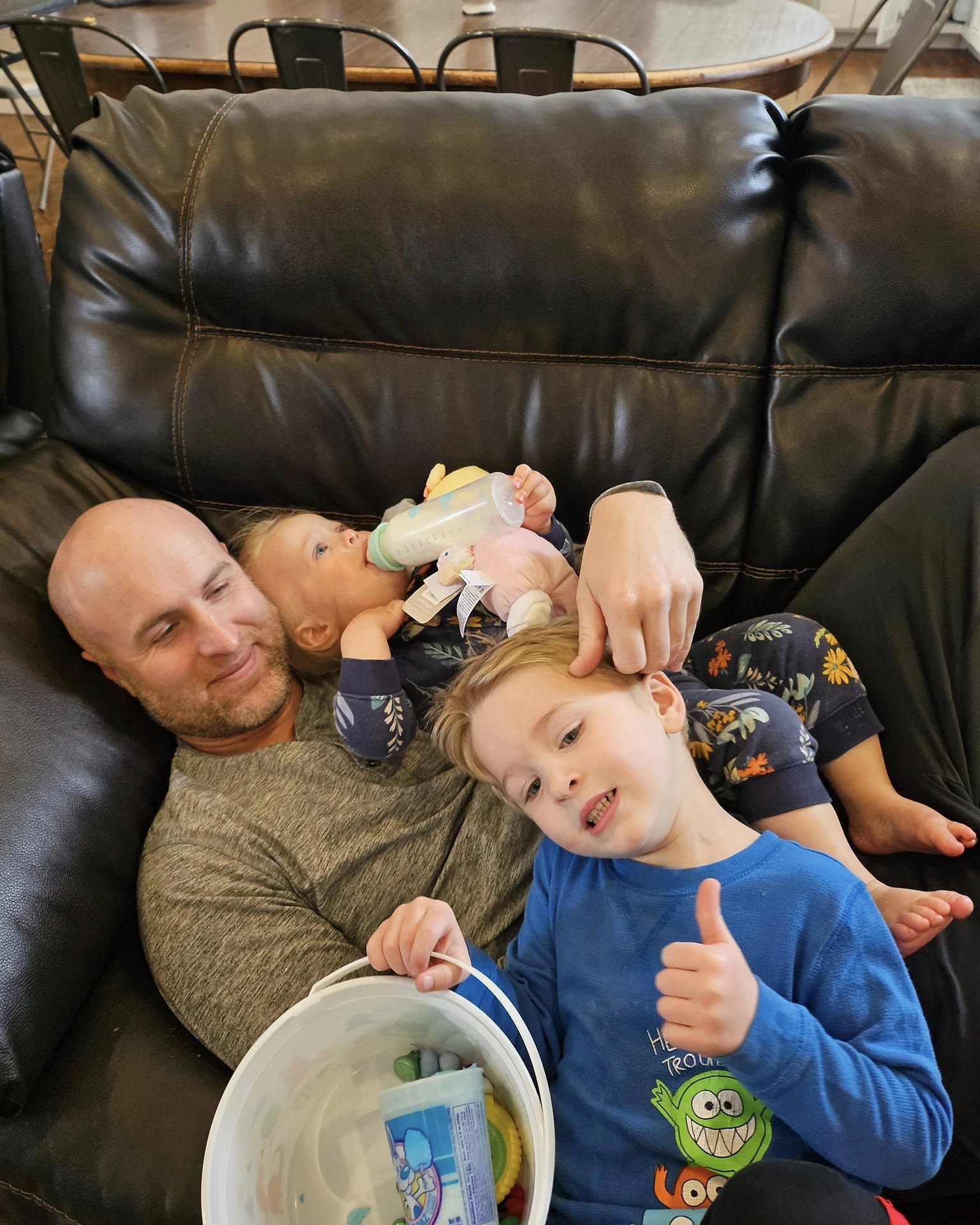 Mr. Wadsworth with his kids.