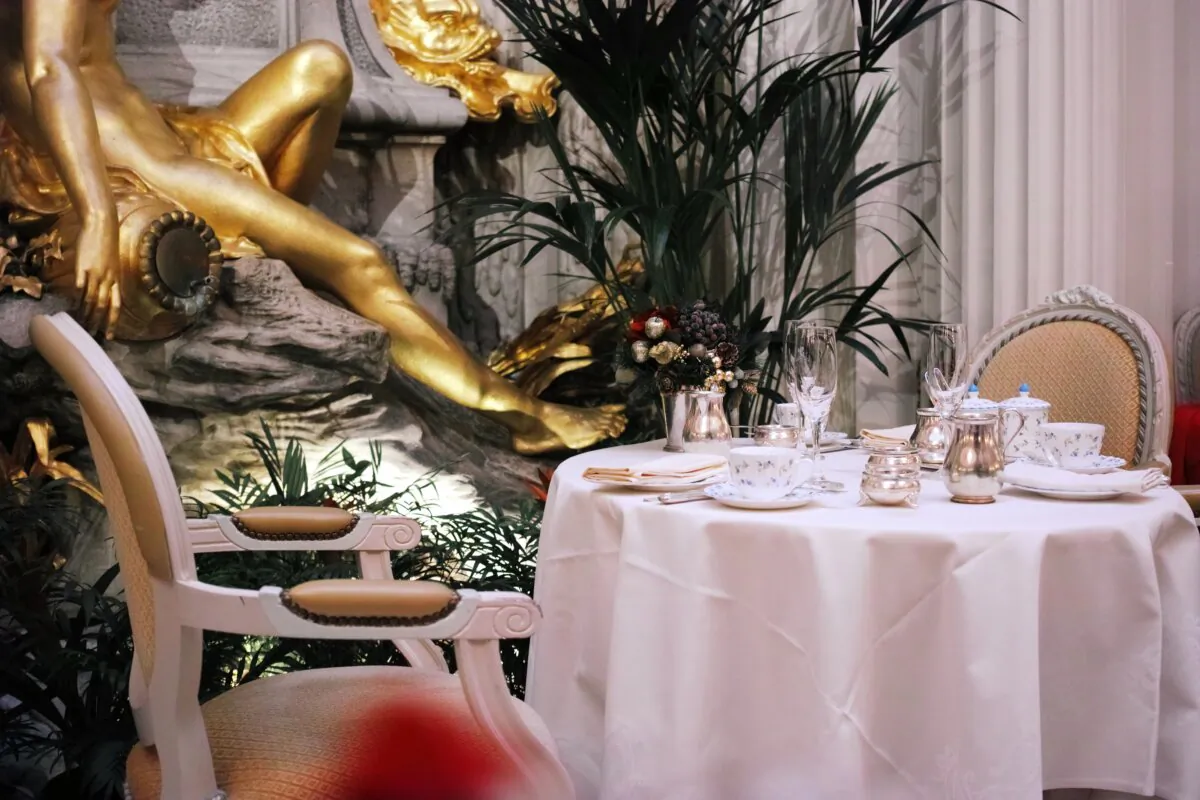 Afternoon tea at the London Ritz might include freshly baked scones with clotted cream and strawberry jam, traditional dainty crustless sandwiches, cakes and pastries, and of course the storied beverage itself. (Julie Mayfeng/Dreamstime/TNS)