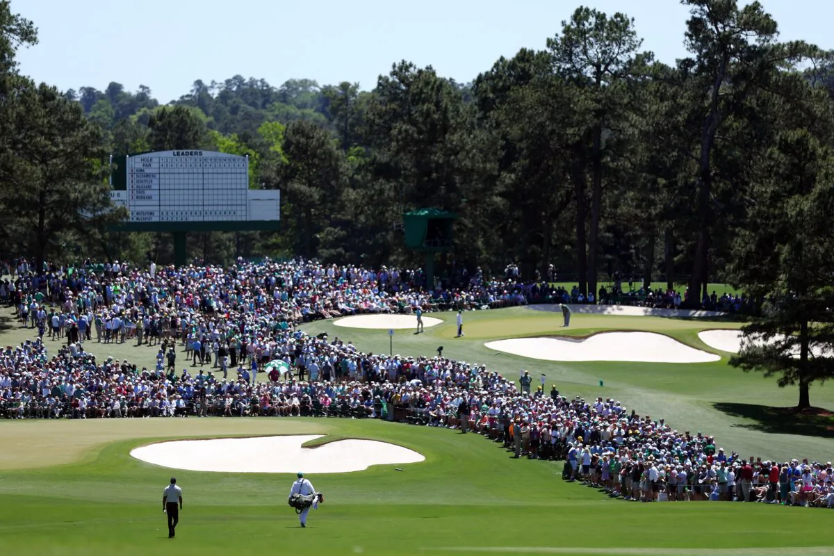 Tiger Woods of the United States walks across the second hole during the third round of the 2024 Masters Tournament in Augusta, Georgia on April 13, 2024. (Maddie Meyer/Getty Images)