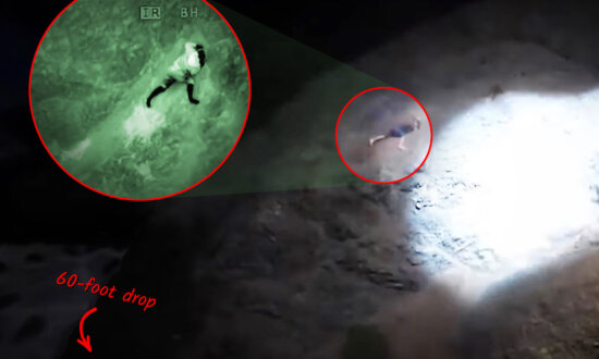 VIDEO: 'Risk-Taker' Clings to 60-foot Cliff as Deputy Conducts Daring Night Rescue on Helicopter