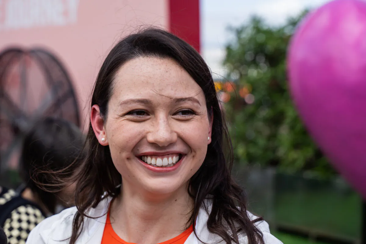 File photo of Hong Kong swimmer Siobhan Haughey taken on May 3, 2023. (Benson Lau/The Epoch Times)