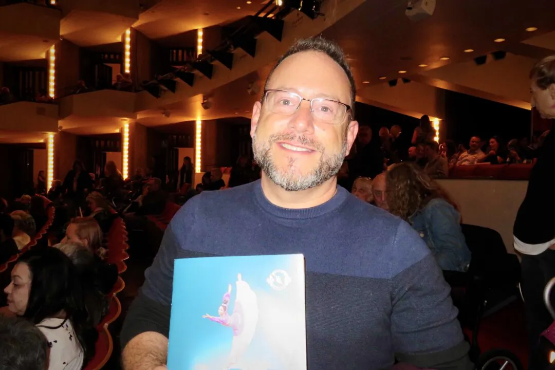 Pierre Poirier enjoyed Shen Yun's evening performance at the National Arts Centre in Ottawa on April 14, 2024. (Donna Liang/The Epoch Times)