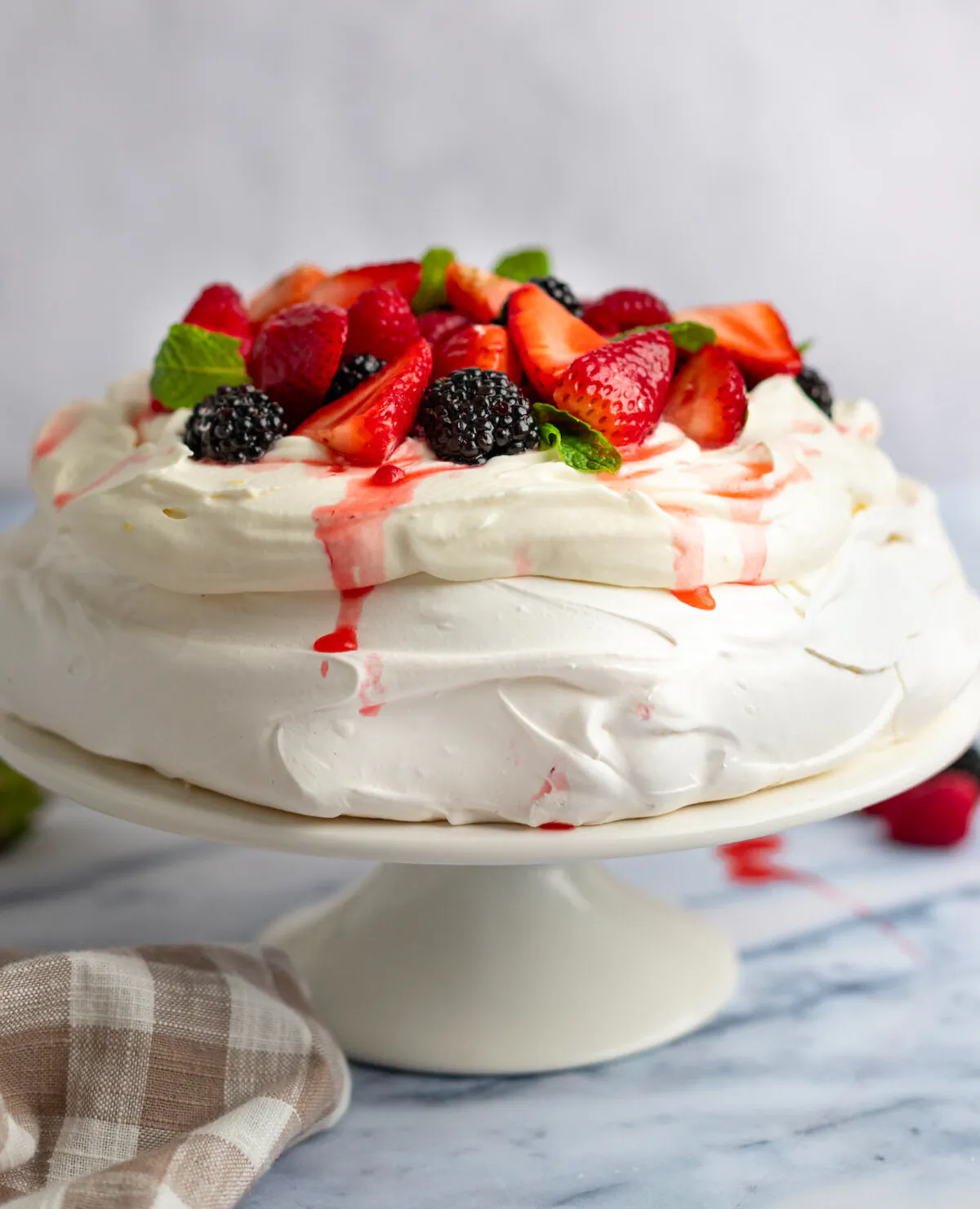This dessert is great for any occasion, with its vibrant berries and whipped cream. (Courtesy of Jennifer Segal)
