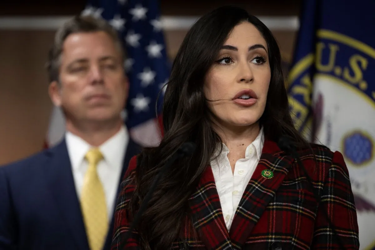 US Congresswoman Anna Paulina Luna, R-FL, speaks during bipartisan press conference on Capitol Hill in Washington on Nov. 30, 2023. (Jim Watson/AFP via Getty Images)