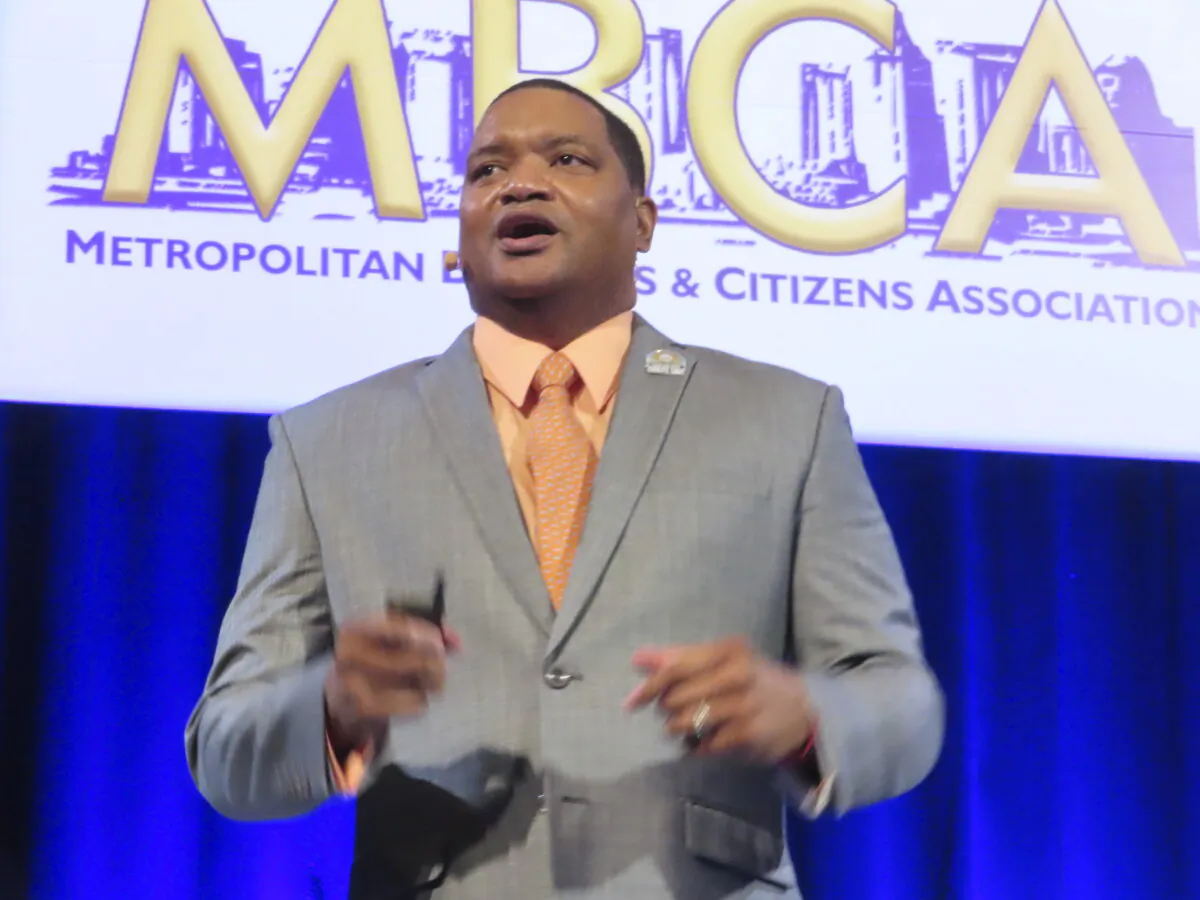 Atlantic City Mayor Marty Small speaks at an event in Atlantic City, N.J., on Feb. 2, 2024. (Wayne Parry/AP Photo)