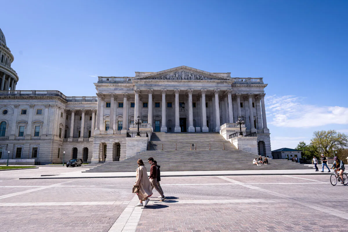 The Senate side of the U.S. Capitol on April 8, 2024. (Madalina Vasiliu/The Epoch Times)