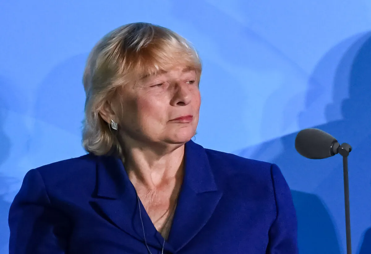 Maine Governor Janet Mills attends the Climate Action Summit 2019 in the U.N. General Assembly Hall in New York on Sept. 23, 2019. (Timothy A. Clary/AFP via Getty Images)