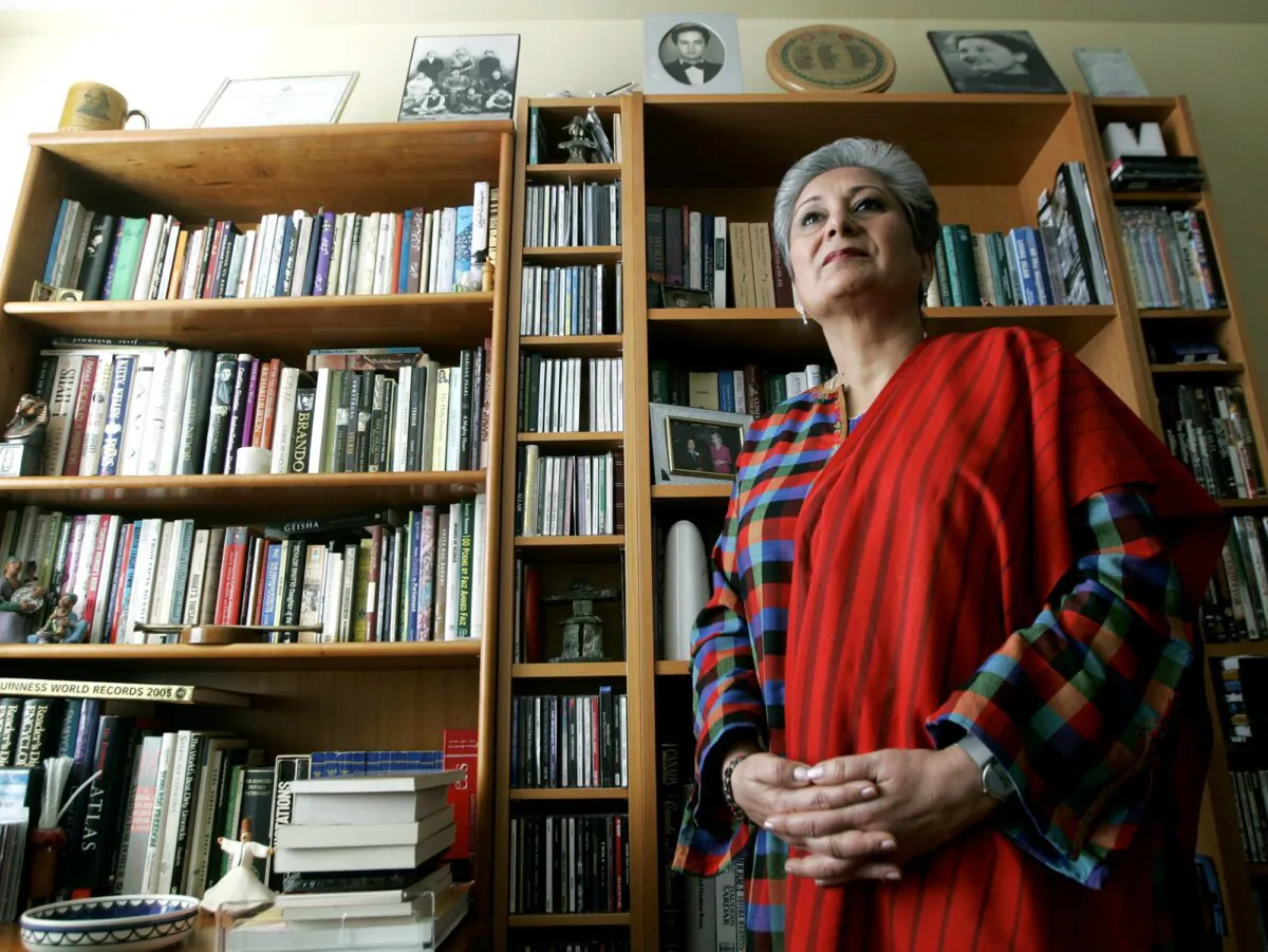 Raheel Raza poses for a photo at her home in Mississauga, Ont., on Feb. 18, 2006. Currently, Ms. Raza heads up the steering committee of the Council of Muslims Against Antisemitism and is leader of the Council of Muslims Facing Tomorrow. (CP Photo/Nathan Denette)