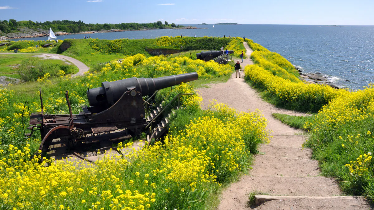 Helsinki’s Suomenlinna Fortress—built by the Swedes in the 1700s as a bulwark against Russia’s rising power in the Baltic—is today a popular park sprinkled with picnic spots, footpaths, and old fortifications. (Cameron Hewitt/TNS)