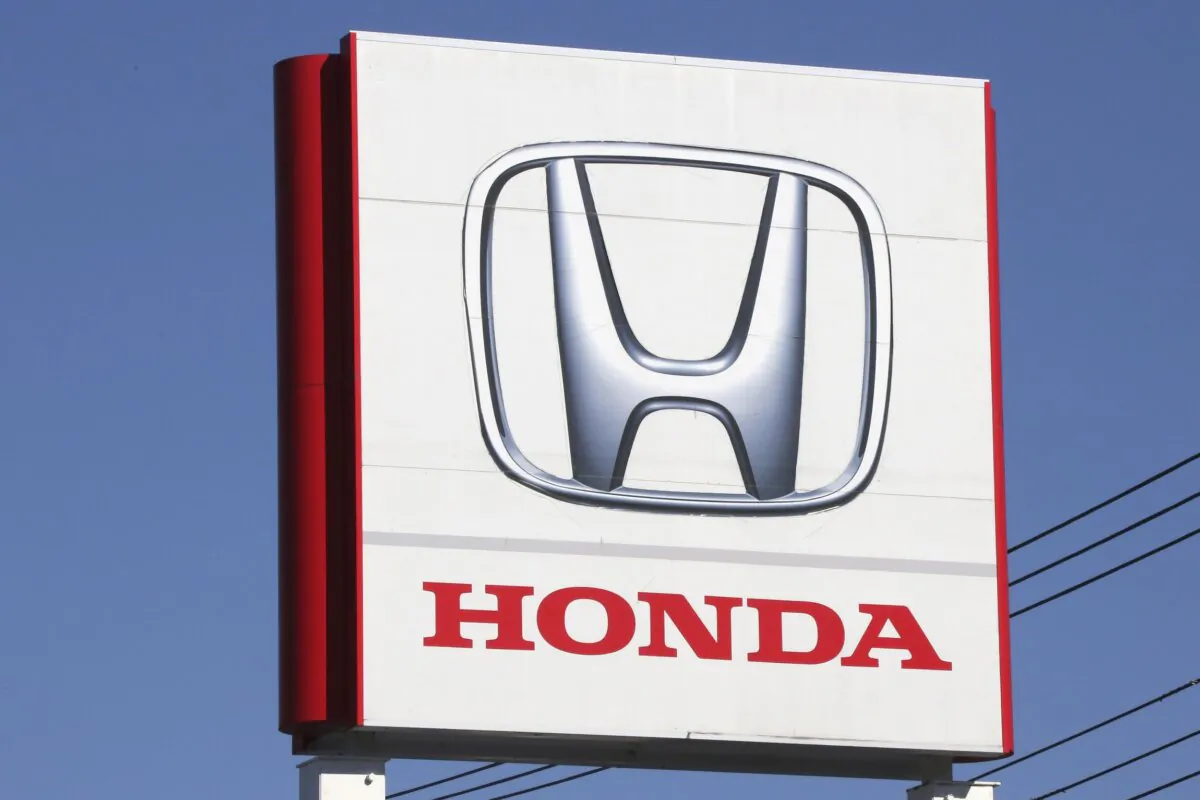 The logo of Honda Motor Co. is seen in Yokohama, near Tokyo, on Dec. 15, 2021. (Koji Sasahara/AP Photo)
