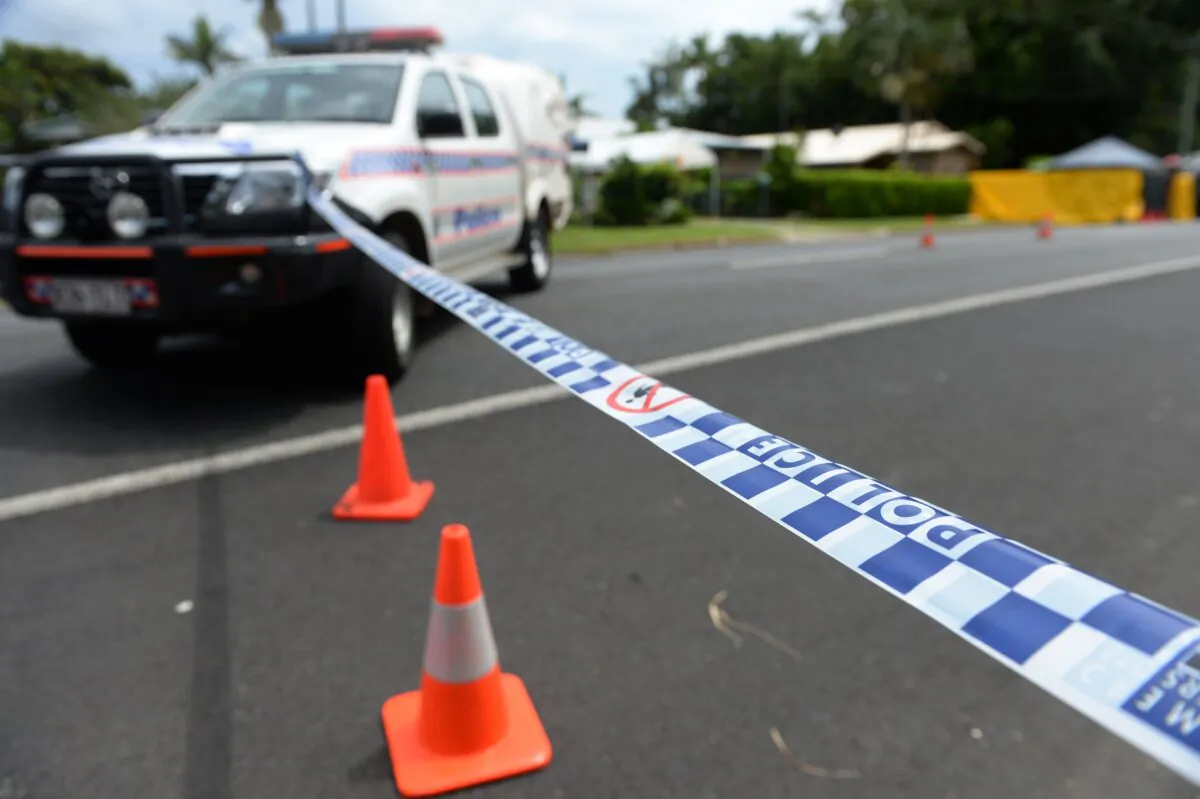 A police car at a crime scene in Cairns, Australia, on Dec. 20, 2014. (Peter Parks/AFP via Getty Images)