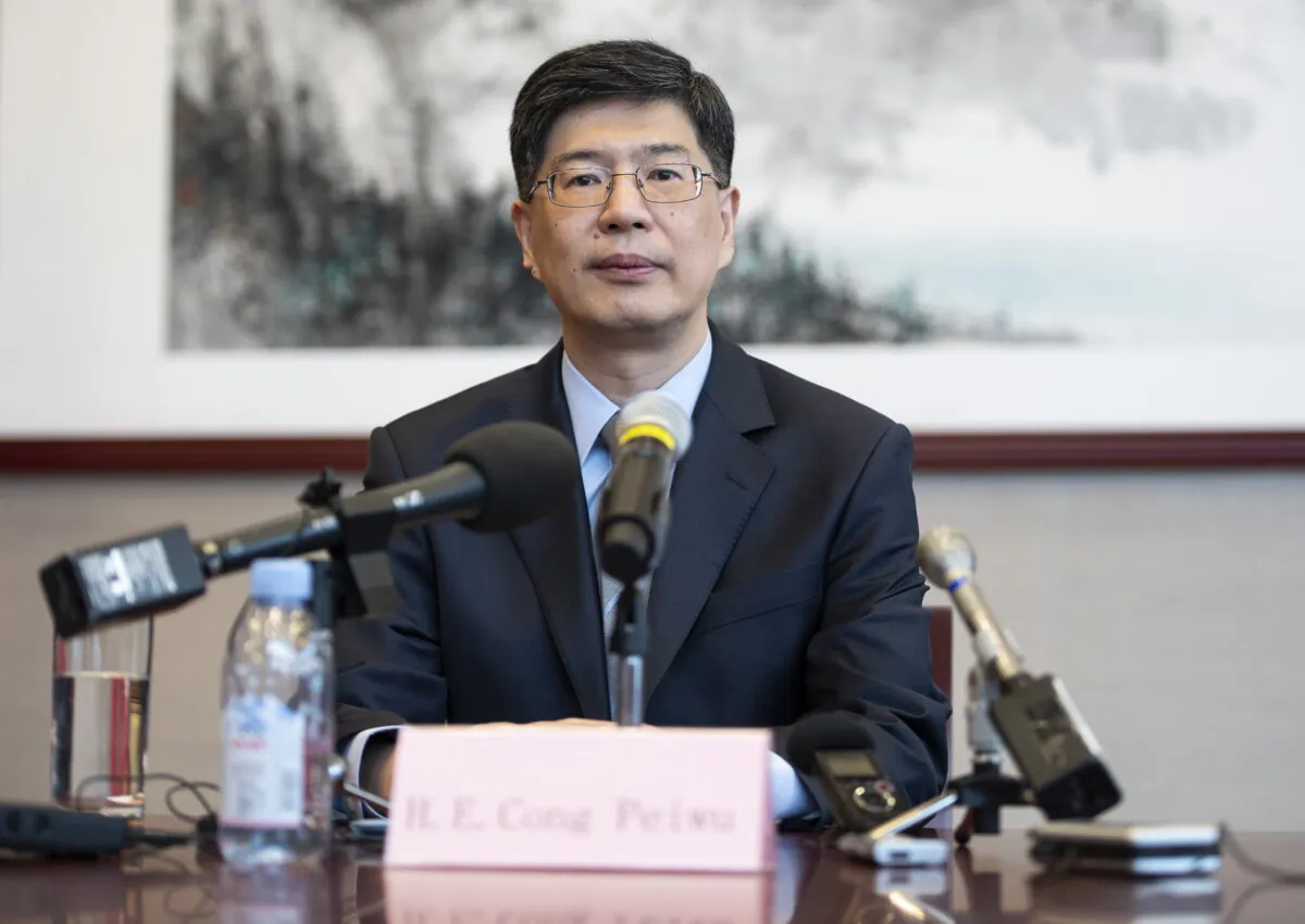 Ambassador of the People's Republic of China to Canada Cong Peiwu was seen at the Embassy of China in Ottawa, on Nov. 22, 2019. (The Canadian Press/Justin Tang)