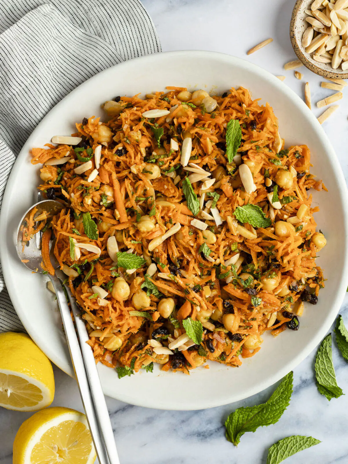 Moroccan spices make this carrot and chickpea salad an exciting part of your next meal. (Courtesy of Jennifer Segal)