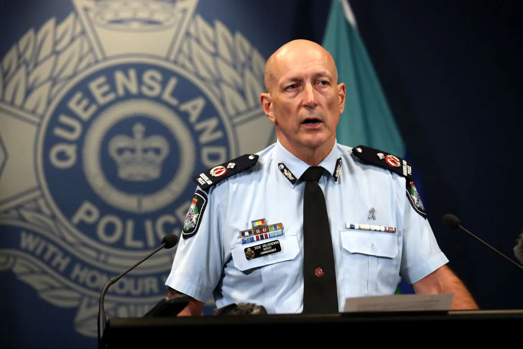 Queensland Deputy police Commissioner Steve Gollschewski speaks at a press conference at Police headquarters in Brisbane, Australia, on March 25, 2020. (Photo by Jono Searle/Getty Images)