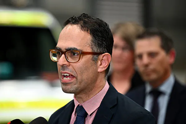 NSW Treasurer Daniel Mookhey speaks to media during a press conference at Randwick Ambulance Station in Sydney, Australia, on Dec. 13, 2023. (AAP Image/Dan Himbrechts)