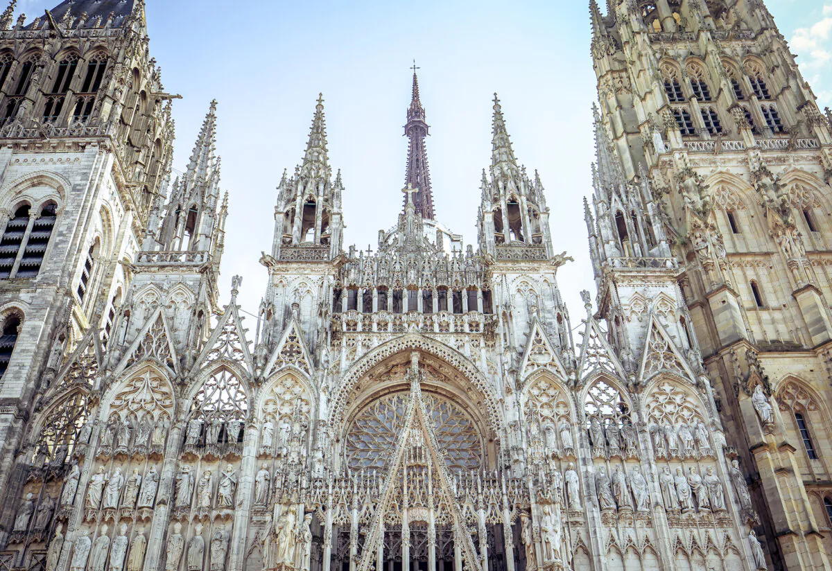 A sensational summer light and sound show happens at Rouen Cathedral in Rouen, France. (Dreamstime/TNS)