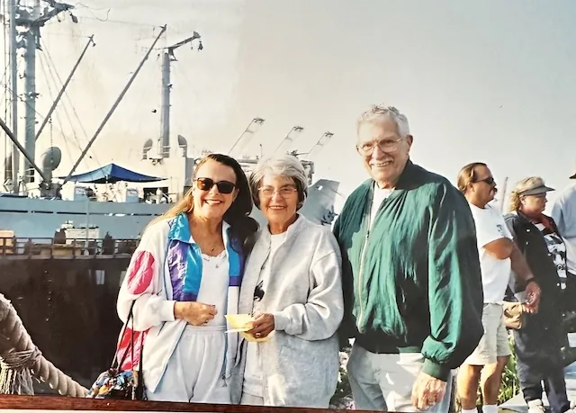 (L to R) The writer's wife Ingrid, with his mother and father. (Courtesy of Kerry Berman)